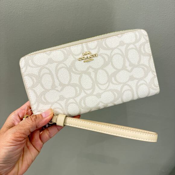 Coach CBO02 Long Zip Around Wallet In Sketch Signature Canvas blue - Picture 7 of 11